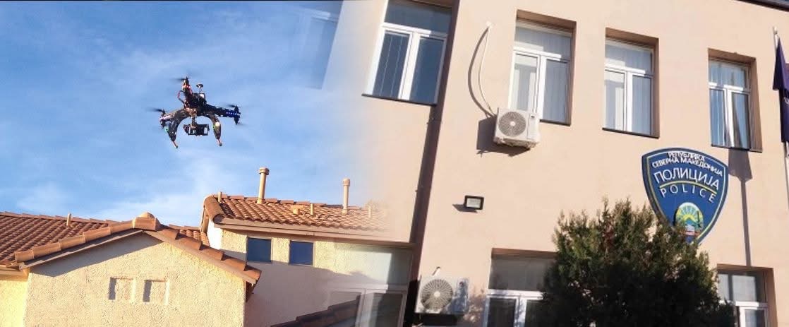 Kontrollohen dy persona në Kumanovë për shkak të dyshimit për filmim të paautorizuar të ndërtesës së SPB Kumanovës, u janë gjetur 15 dronë, plumba